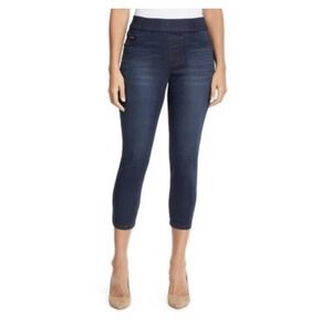 Nine West Ladies Heidi Pull-On Crop‎ Pants 16 Dark Denim Comfy Stylish